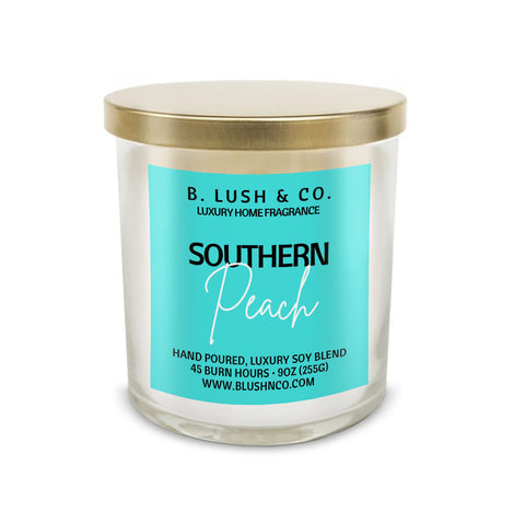 “Southern Peach“ 9 oz Double Wick Soy Candle